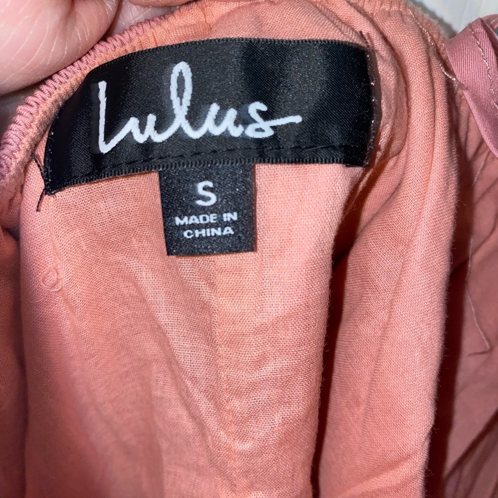 Lulus Block Party Mauve Pink Lace-Up Backless Ruffled Mini Dress - Picture 6 of 6